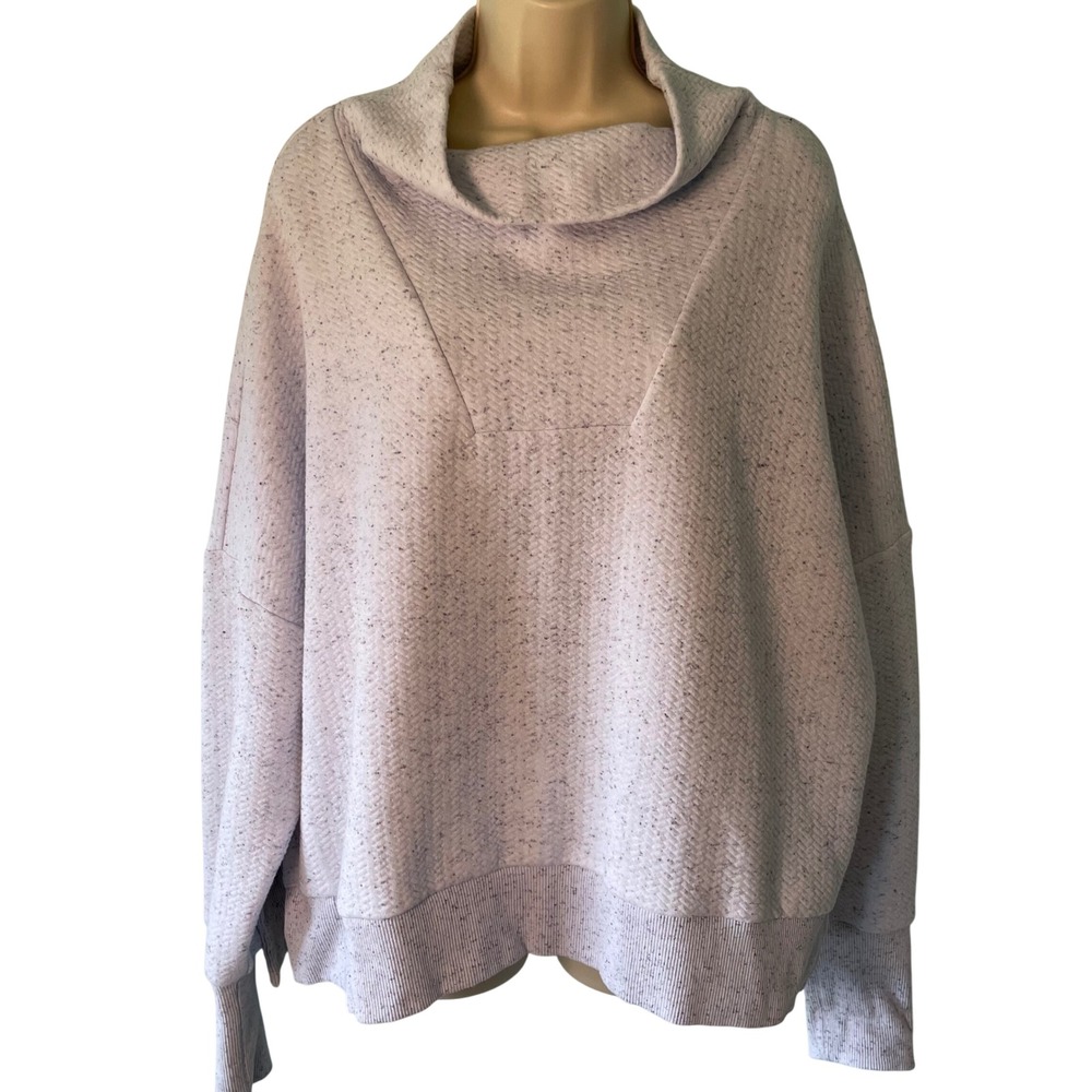 CALIA by Carrie Underwood Gray Textured Knit Mock‎ Neck Pullover Sweater XL
